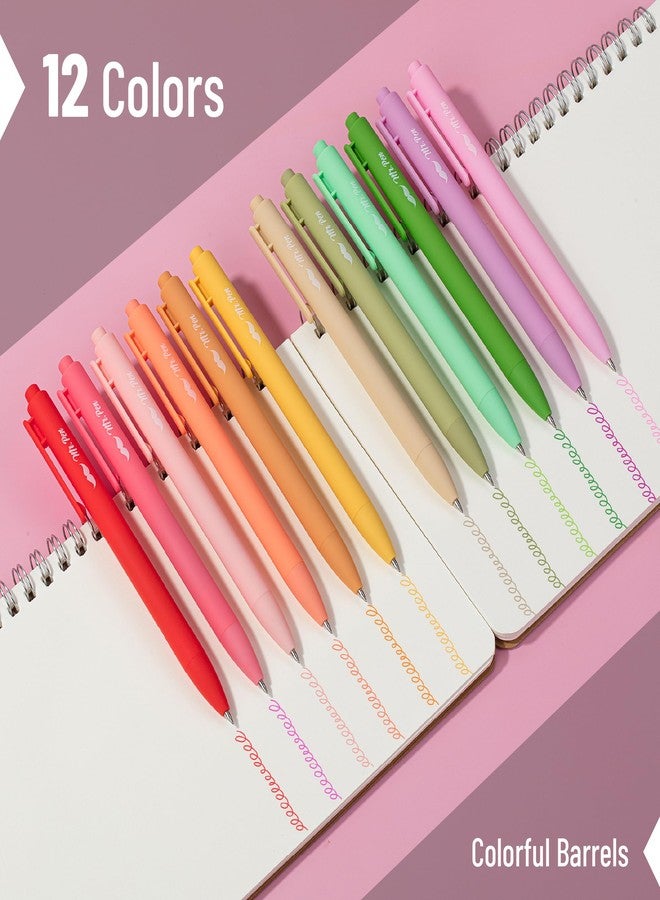 Mr. Pen- Retractable Gel Pens, 12 Pack, Fast Dry, Gel Pens Fine Point 0.7mm,floral meadow - Image 2