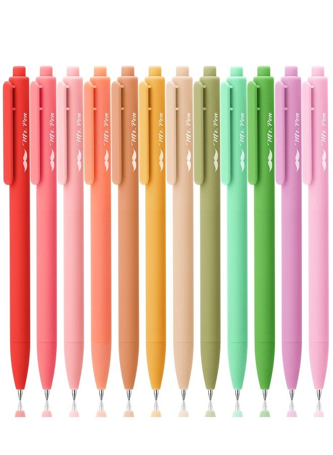 Mr. Pen- Retractable Gel Pens, 12 Pack, Fast Dry, Gel Pens Fine Point 0.7mm,floral meadow - Image 1