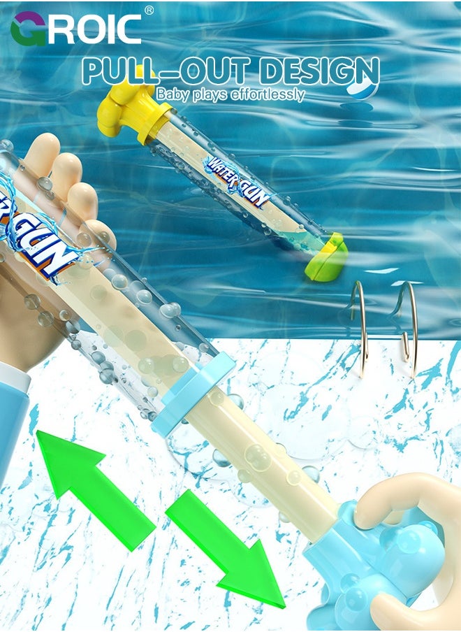 GROIC 4 Pcs Fireworks Water Gun, Fireworks Water Spray Toys, Beach Pool Water Spray Toys, High Pressure Pull-Out Sprinkler Spray Toys for Bathing, Pool, Party (Yellow & Blue)  - Image 3