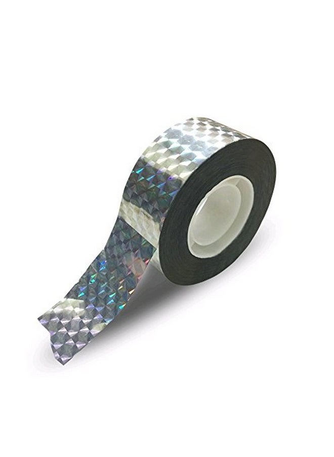 haierc Haierc Silvery Bird Repellent Tape,Bird Scare Tape,Reflective Tape for Birds,Effective for Woodpeckers Pigeons Grackles-500FTx1  - Image 3