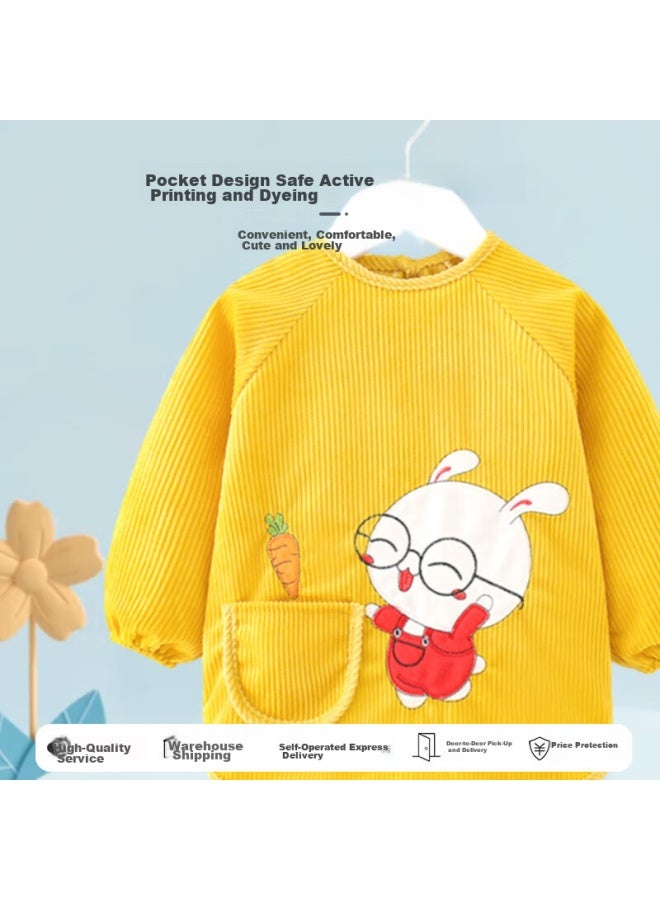 9i9 Baby Eating Smock, Waterproof Long-sleeve, Kindergarten Painting Clothes, Infant Anti-splash Clothing, Rabbit A128 - Image 4