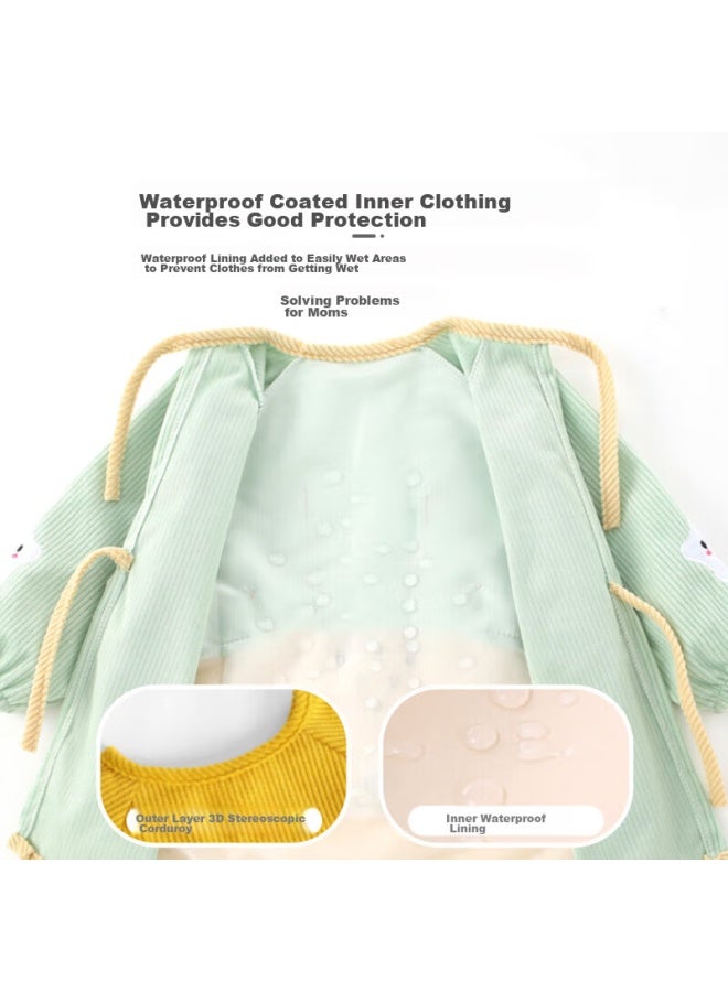 9i9 Baby Eating Smock, Waterproof Long-sleeve, Kindergarten Painting Clothes, Infant Anti-splash Clothing, Rabbit A128 - Image 1