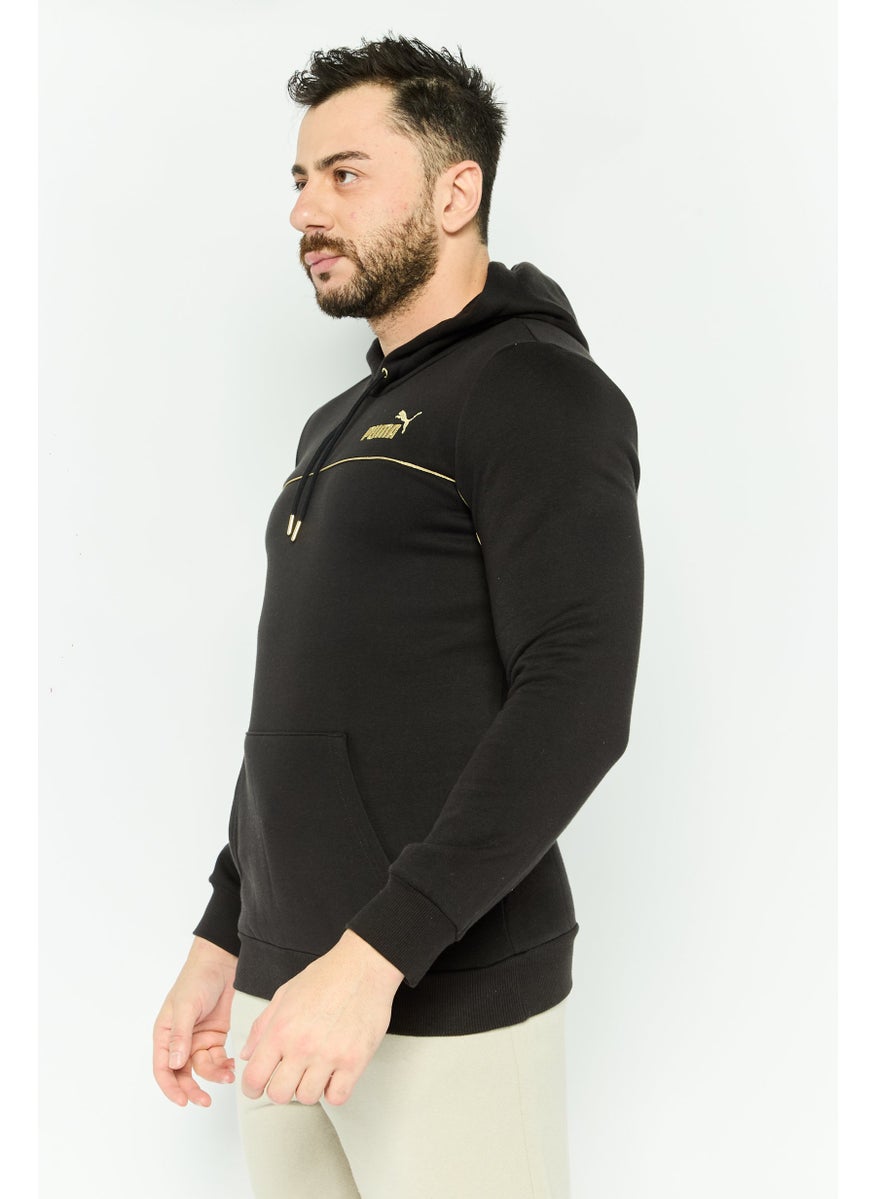 PUMA Men Comfort Fit Embroidered Logo Outdoor Sweatshirts, Black  - Image 3