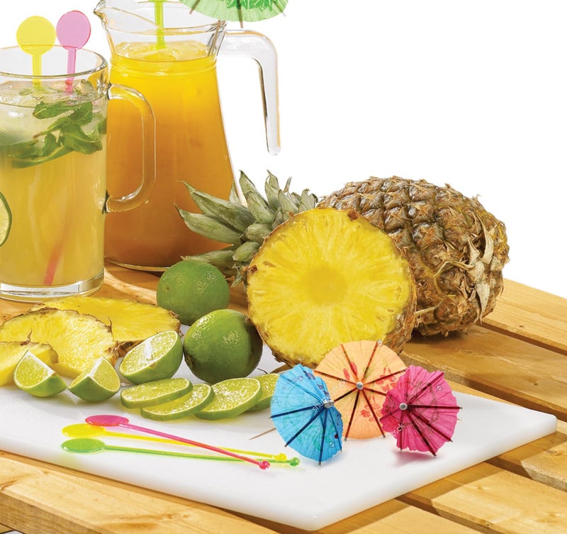 Rinkle Trendz - Cocktail Drink Umbrellas Colorful Paper Hawaiian Tropical Cocktail Parasol Umbrella Cupcake Topper for Party Supplies - Multi Color - Pack of 20 pcs - Image 2