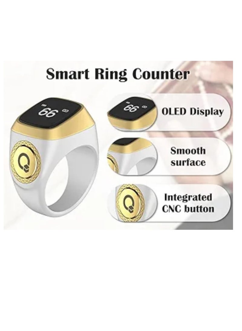 iQIBLA - Zikr Ring 20 mm Smart Ring with Vibration Reminder Tasbih Counter and Bluetooth Connection and IQIBLA App and 5 Daily Prayer Reminders - Image 1