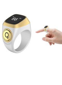 Zikr Ring 20 mm Smart Ring with Vibration Reminder Tasbih Counter and Bluetooth Connection and IQIBLA App and 5 Daily Prayer Reminders