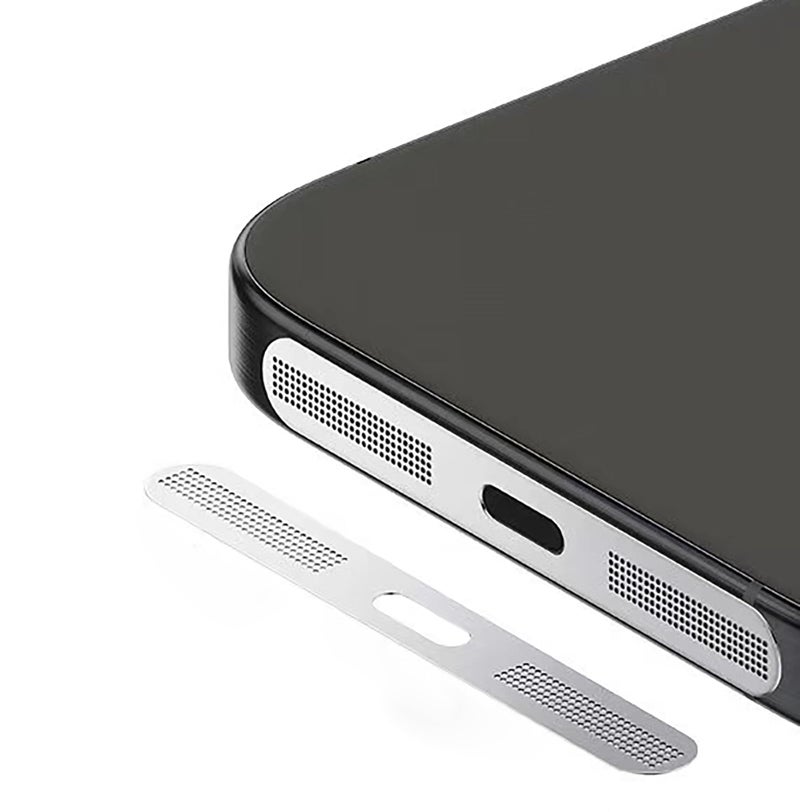 iyanzi for iPhone 16 Pro Max /16 Pro/iPhone 15 Pro / 15 Pro Max Earpiece Speaker Mesh Anti Dust Proof Adhesive Cover - 4pcs/Silver - Image 2