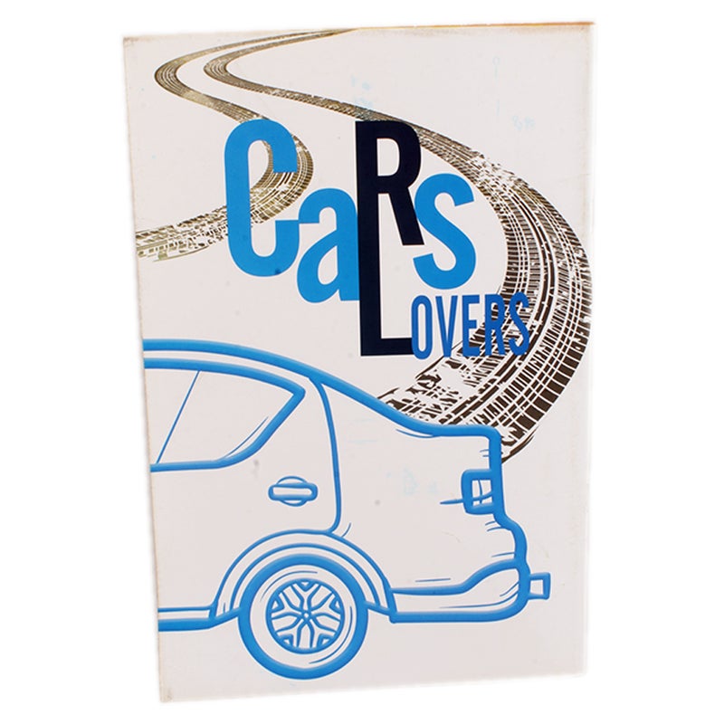 Extra Line university notebook pin bound English 60 sheets cars design coated cover A4