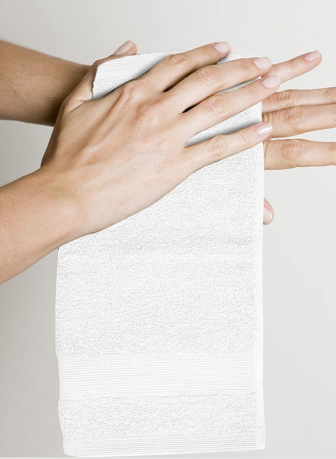 Softolle Premium Wash Cloths - 100% Combed Ring Spun Cotton WashCloth - Pack of 12 Luxury Washcloths – Ultra Soft Face Towels - Highly Absorbent Wash Cloth for Face- 13" x 13" Inches (White) - Image 4