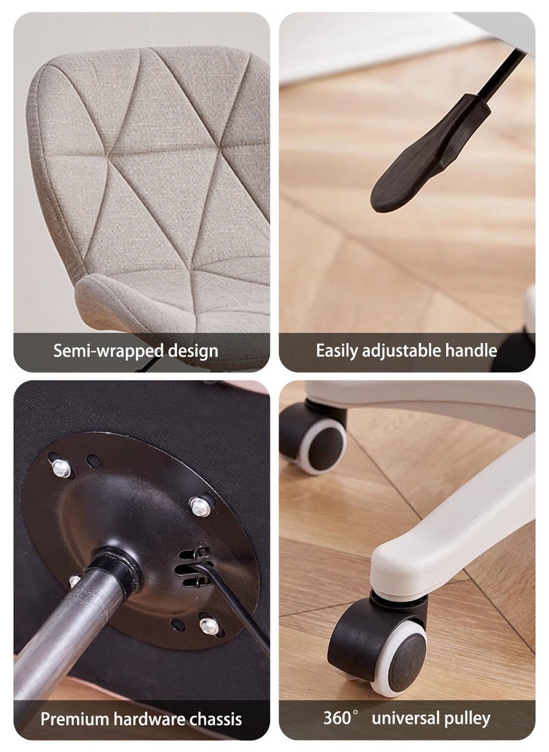 EqiEch - Study Chair, Ergonomic Modern Office Chair, Computer Chair, With High-Density Rebound Sponge, Soft And Comfortable, Adjustable Height - Image 1