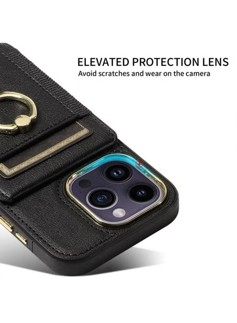 X-level iPhone 15 Pro Max/iPhone 15 Ultra Case Wallet With Credit Card Cover With Flip Premium Leather Phone Ring Stand Holder Kickstand Heavy Duty Protective Cover Accessories Protection - Image 5