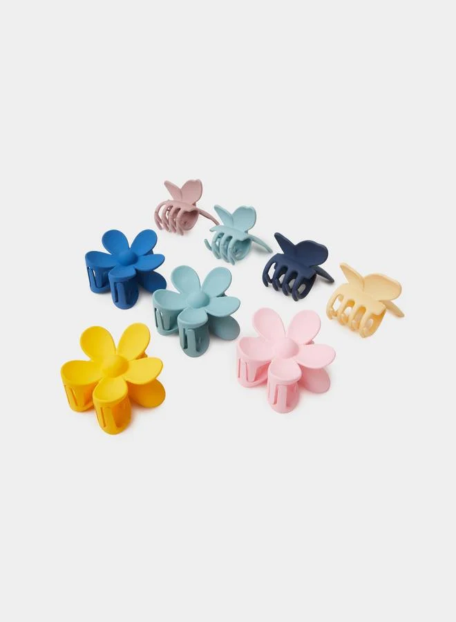 ستايلي Set of 8 -Flower Hair Claw Clips