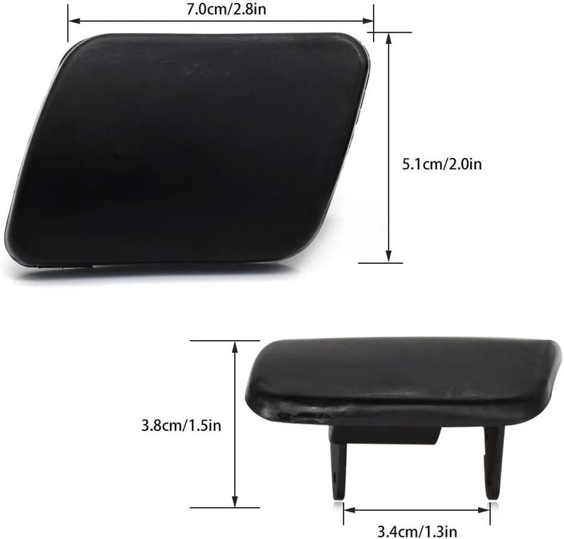 Wivplex 2PCS Front Bumper Headlight Washer Nozzle Caps for VW Golf IV Mk4 - Image 2