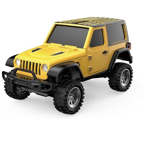 ARRIS سيارة ARRIS 136 ميني RC زاحف 4WD على الطرق الوعرة مع جهاز تحكم عن بعد 24G بطارية أضواء RTR للهدايا الهواية للبالغين صفراء - Image 1