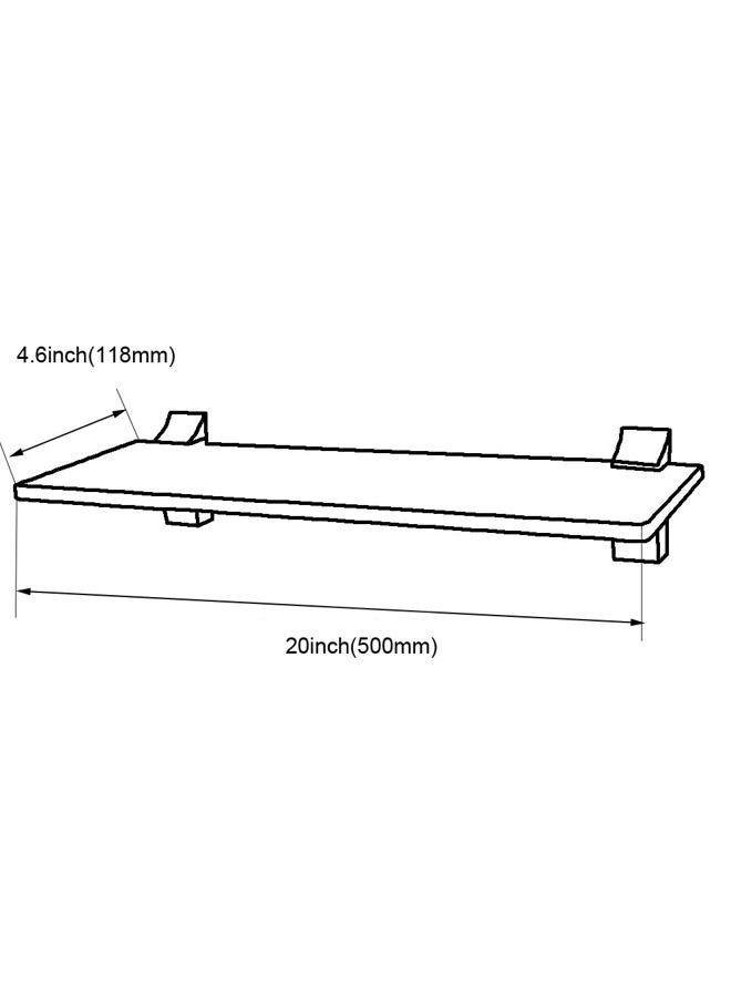 XVL Bathroom Glass Shelf 20 Inch Tempered Glass Rack Brushed Nickel GS3003AM - Image 2