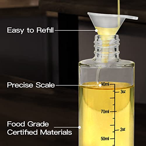 NORBASE Oil Sprayer for Cooking, 2 Pack Upgraded Olive Oil Spray Bottle Mister Refillable with Scale Air Fryer Accessories for Kitchen, Salad, Baking, BBQ, Frying - Image 4