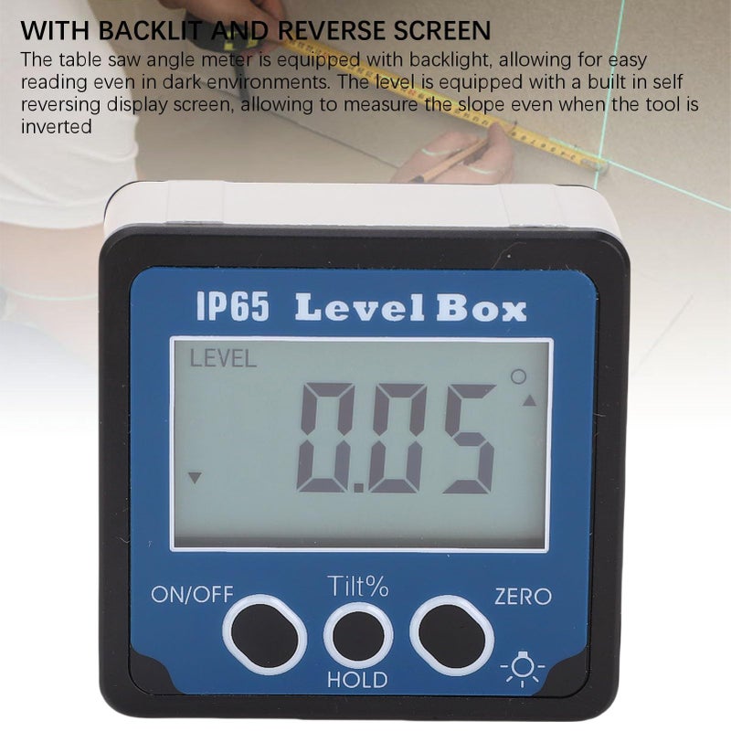Digital Inclinometer With Magnetic Base IP65 Waterproof Backlight Display For Table Saw And Angle Measurement - Image 4