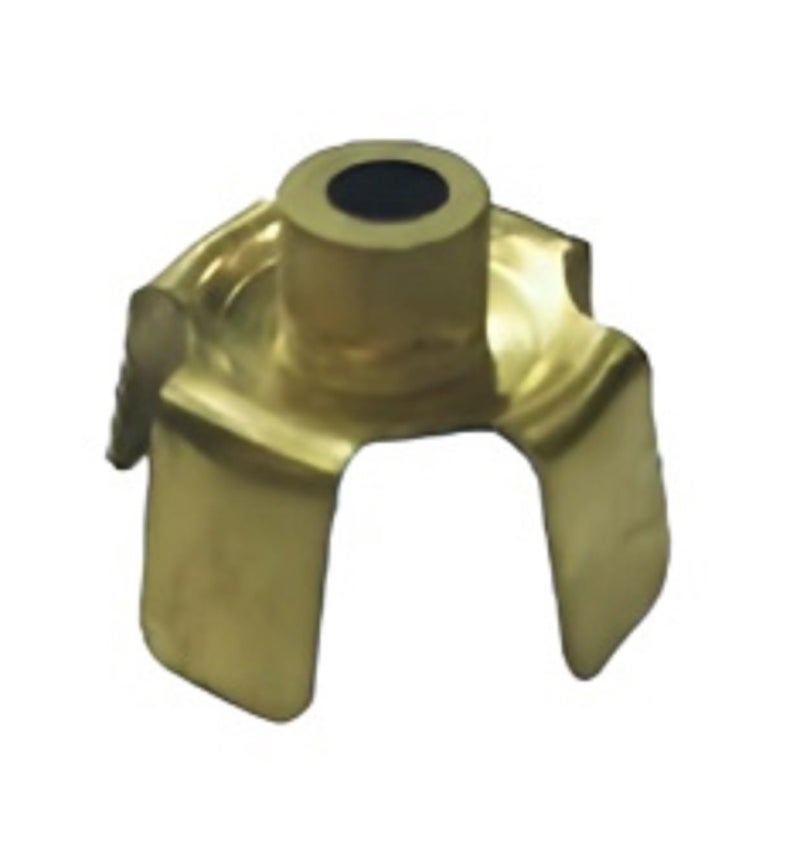 TULJA ENTERPRISES TULJA ENTERPRISES Brass Wick Holder for Oil LampCotton Wick Holder for PoojaFits in All Type DiyasCupPlateStand for BattiAdjustable with Height Width Pack of 6  - Image 2