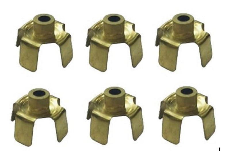 TULJA ENTERPRISES TULJA ENTERPRISES Brass Wick Holder for Oil LampCotton Wick Holder for PoojaFits in All Type DiyasCupPlateStand for BattiAdjustable with Height Width Pack of 6  - Image 1