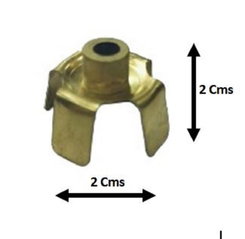 TULJA ENTERPRISES TULJA ENTERPRISES Brass Wick Holder for Oil LampCotton Wick Holder for PoojaFits in All Type DiyasCupPlateStand for BattiAdjustable with Height Width Pack of 6  - Image 3