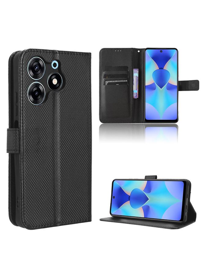 erorex Case For Tecno Spark 10 Pro / K17 Diamond Texture Leather Phone Case - Image 1