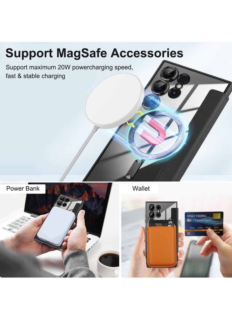 SYOSI Case for Samsung Galaxy S24 Ultra, Slim Fit PU Leather Wallet, RFID Blocking Card Slot, Built-In Lens Protector, Flip Cover for Samsung Galaxy S24 Ultra, Black - Image 2