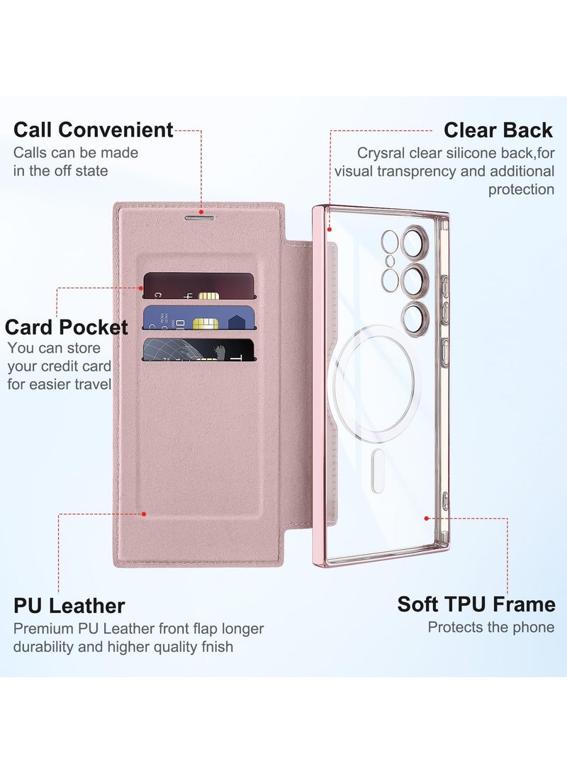 SYOSI Case for Samsung Galaxy S24 Ultra, Slim Fit PU Leather Wallet, RFID Blocking Card Slot, Built-In Lens Protector, Flip Cover for Samsung Galaxy S24 Ultra, Black - Image 5