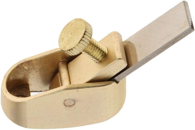 klarako Wood Planer Hand Tool, Thumb Plane, Wood Hand Plane Tool Mini Plane Wood Trimming Plane for Woodworking, Surface Smoothing Edge Trimming  Golden XS - Image 2
