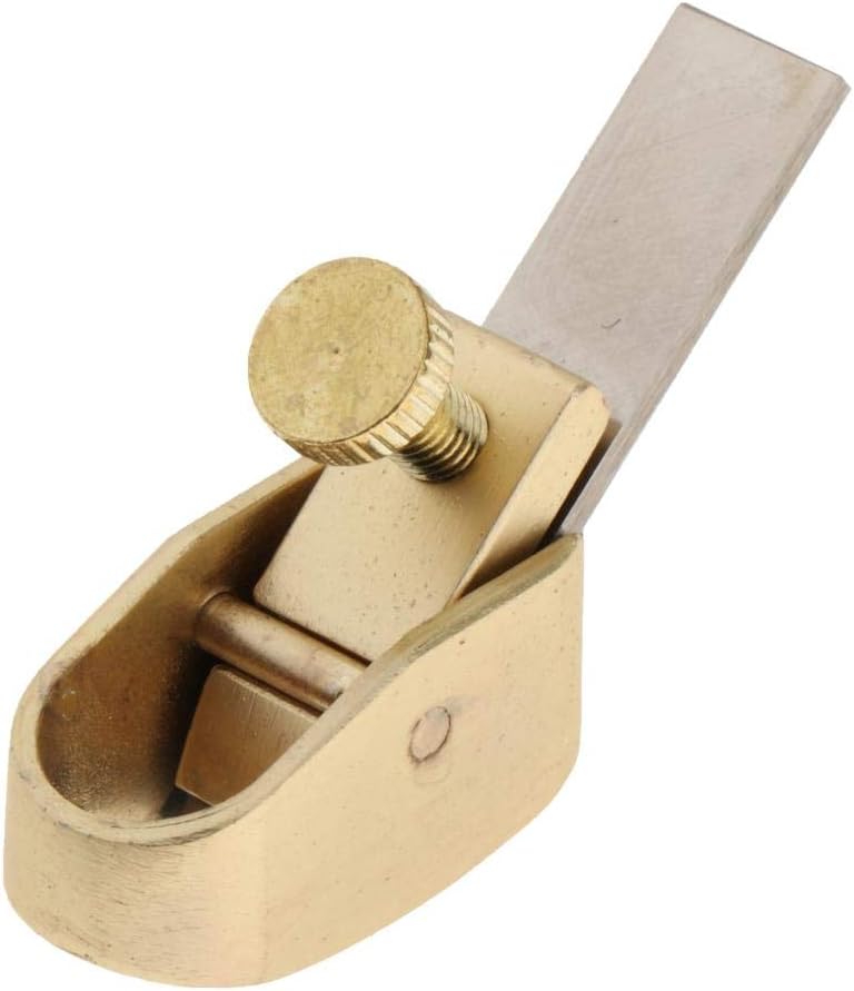 klarako Wood Planer Hand Tool, Thumb Plane, Wood Hand Plane Tool Mini Plane Wood Trimming Plane for Woodworking, Surface Smoothing Edge Trimming  Golden XS - Image 3