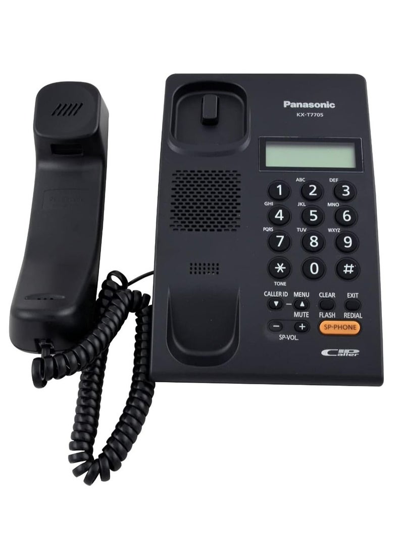 باناسونيك هاتف مزدوج الخط بسلك طراز KX-T7705 أسود - Image 2