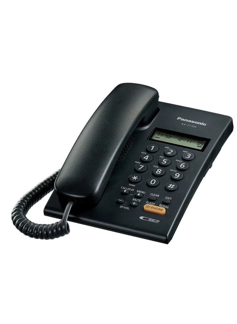 باناسونيك هاتف مزدوج الخط بسلك طراز KX-T7705 أسود - Image 3