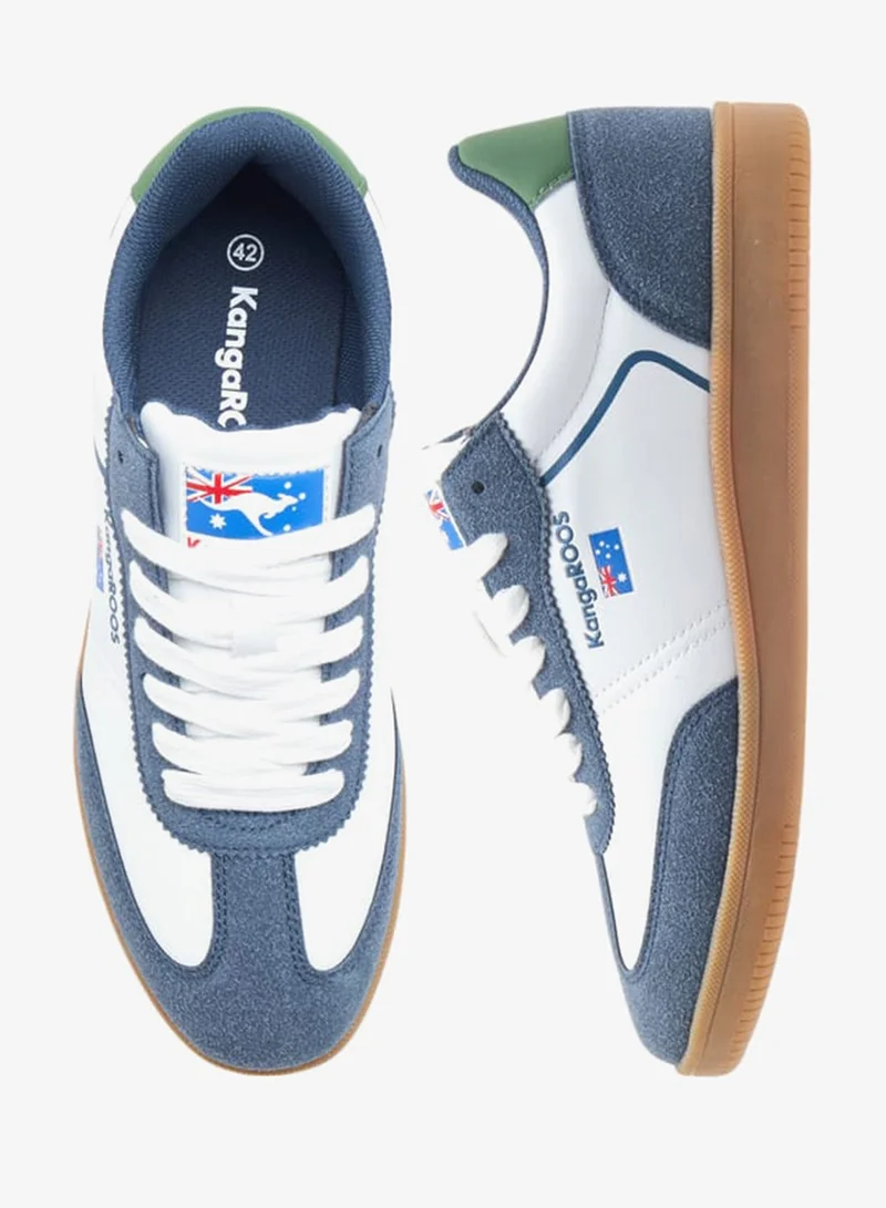 كانغاروس حذاء رياضي رجالي بشعار وتفاصيل برباط