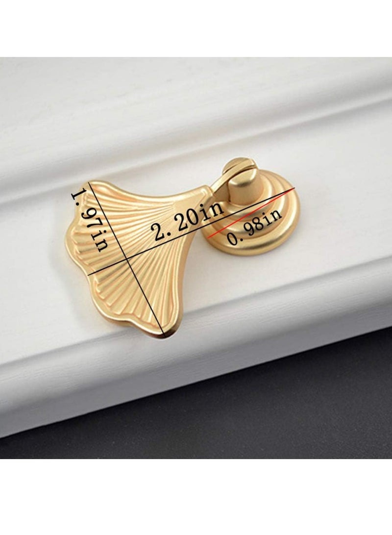 إسكدنيا 2 قطعة مقابس أدراج الأثاث مع الأوتاد المناسبة للأدراج، مقابس الدرج الخلفي بشكل أوراق الغنجري الأسرع الأزياء لأبواب وأدراج الخزانات - Image 2