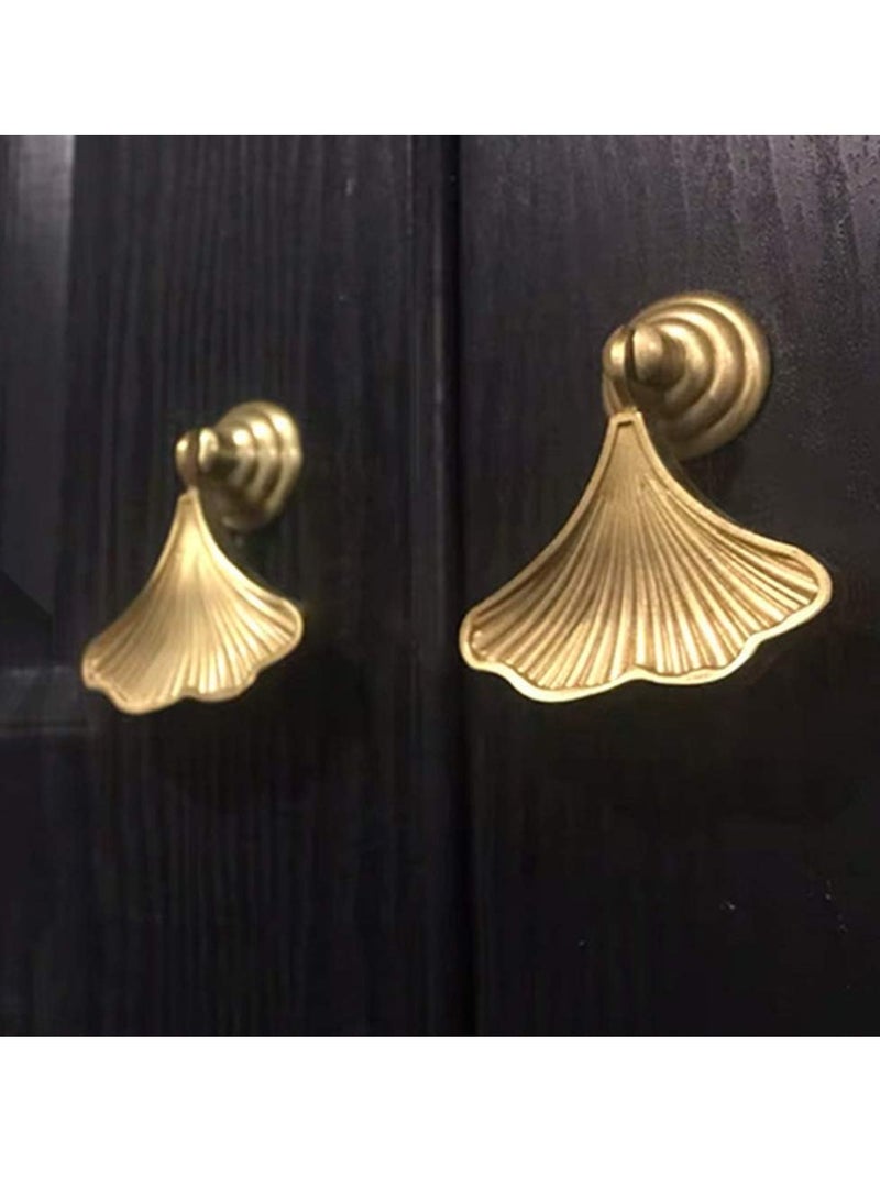 إسكدنيا 2 قطعة مقابس أدراج الأثاث مع الأوتاد المناسبة للأدراج، مقابس الدرج الخلفي بشكل أوراق الغنجري الأسرع الأزياء لأبواب وأدراج الخزانات - Image 4