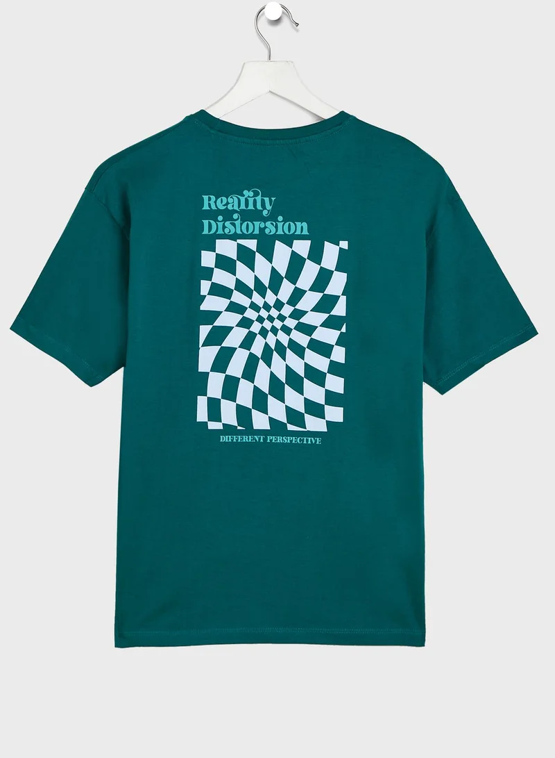 Ripples Round Neck Printed T-Shirt