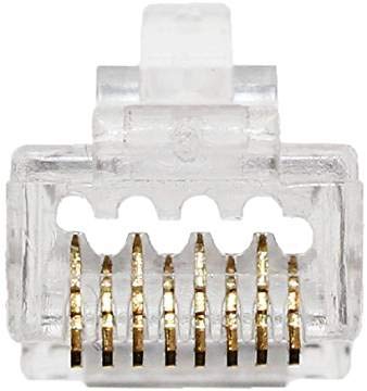 UbiGear 100 Pcs CAT6 RJ45 Pass Through 23 AWG Network Cable Modular Gold-Plated Plug 8P8C Connector End - Image 4