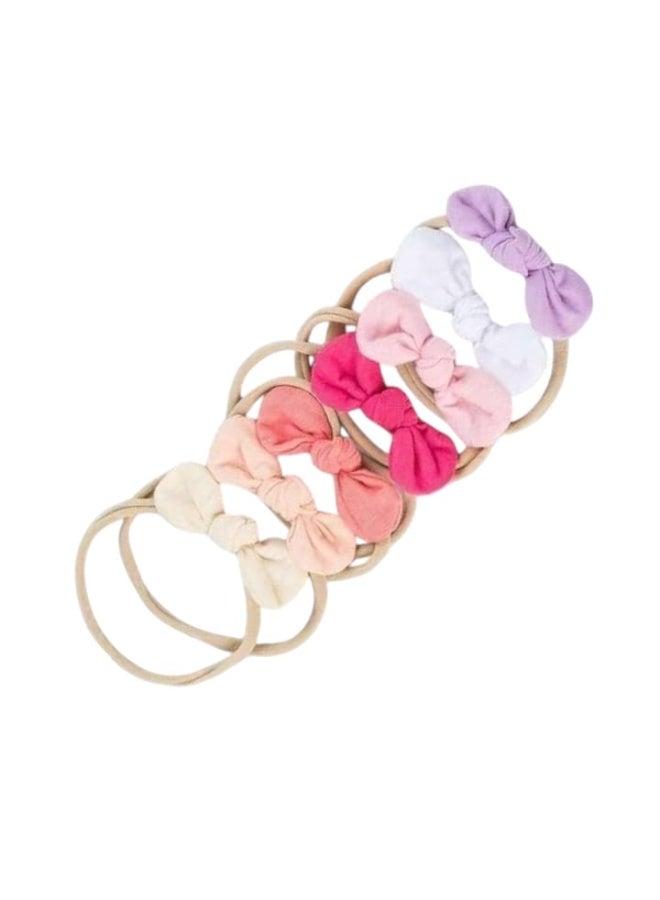 9 Pure cotton girls' ties, size 1 to 5 years