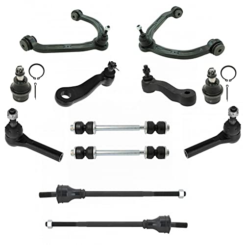 TRQ Front Steering & Suspension Kit Ball Joint Control Arm with Ball Joint Idler Arm Pitman Arm Sway Bar Stabilizer Link Tie Rod Compatible with Chevrolet GMC - Image 1