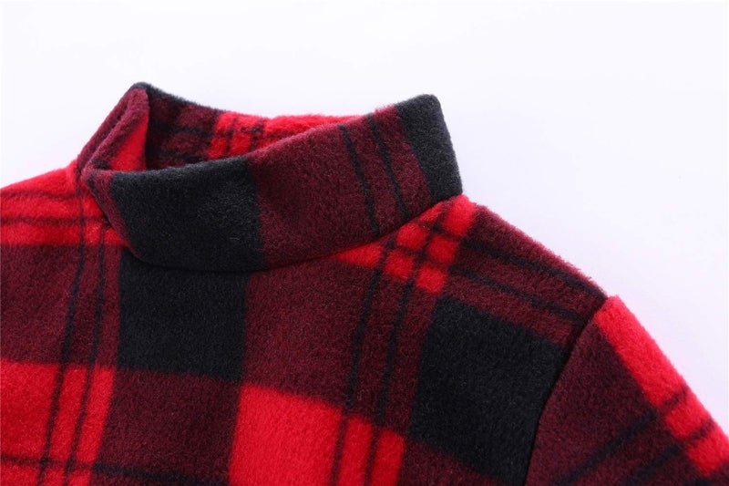 Mud Kingdom Little Boys Red Tops Soft Fleece Turtleneck Size 5 Warm - Image 3