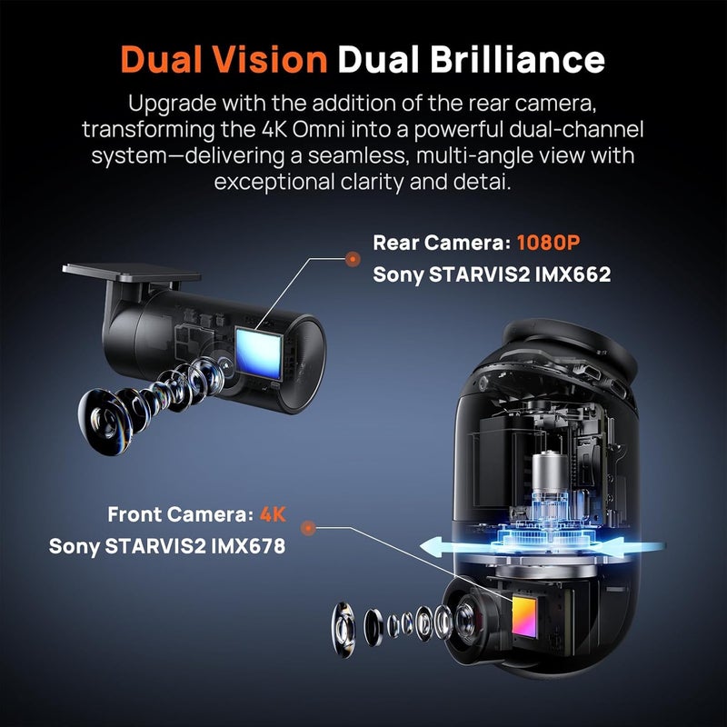 70mai Dash Cam X800-2 with 128GB Storage - Black - Image 5
