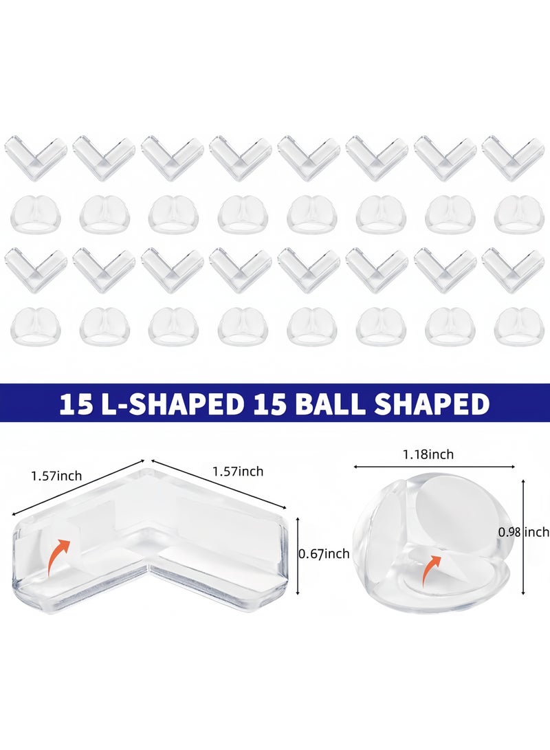 30 Pack Corner Protector Baby, Table Protectors for Protector Guards Clear Protectors for Furniture Protectors Guards Proof Covers Safety - Image 2