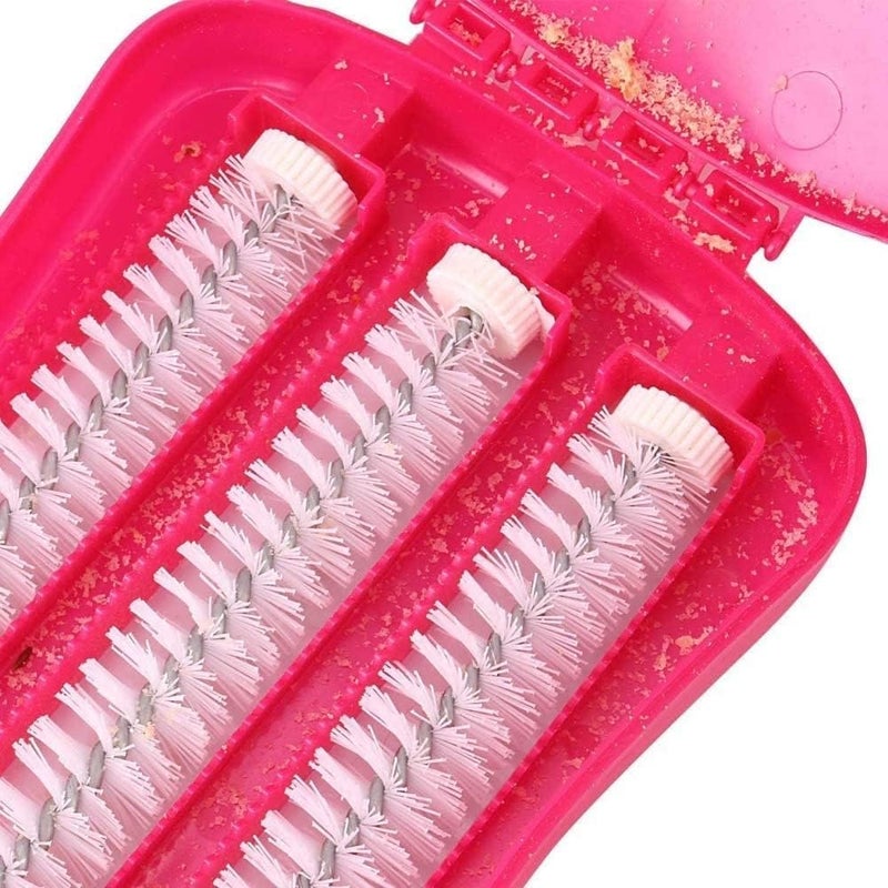 SUNBEET Carpet Roller Brush Plastic Cleaning Tools  Accessories Handheld 4Roller Carpet Roller Brush  Dust Collector for Car SeatsTable Linen Tool Floor Tablecloth Pet Hair Curtains 3Roller - Image 4