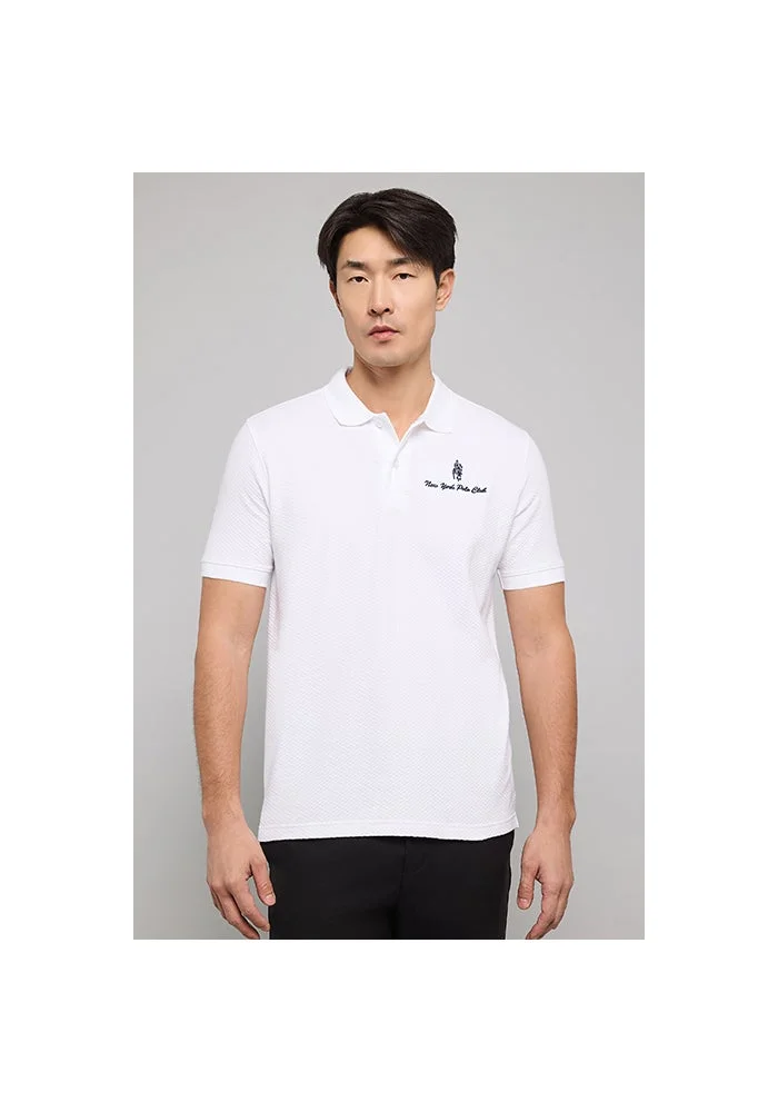 أر أند بي Logo Embroidered Polo T-Shirt with Short Sleeves