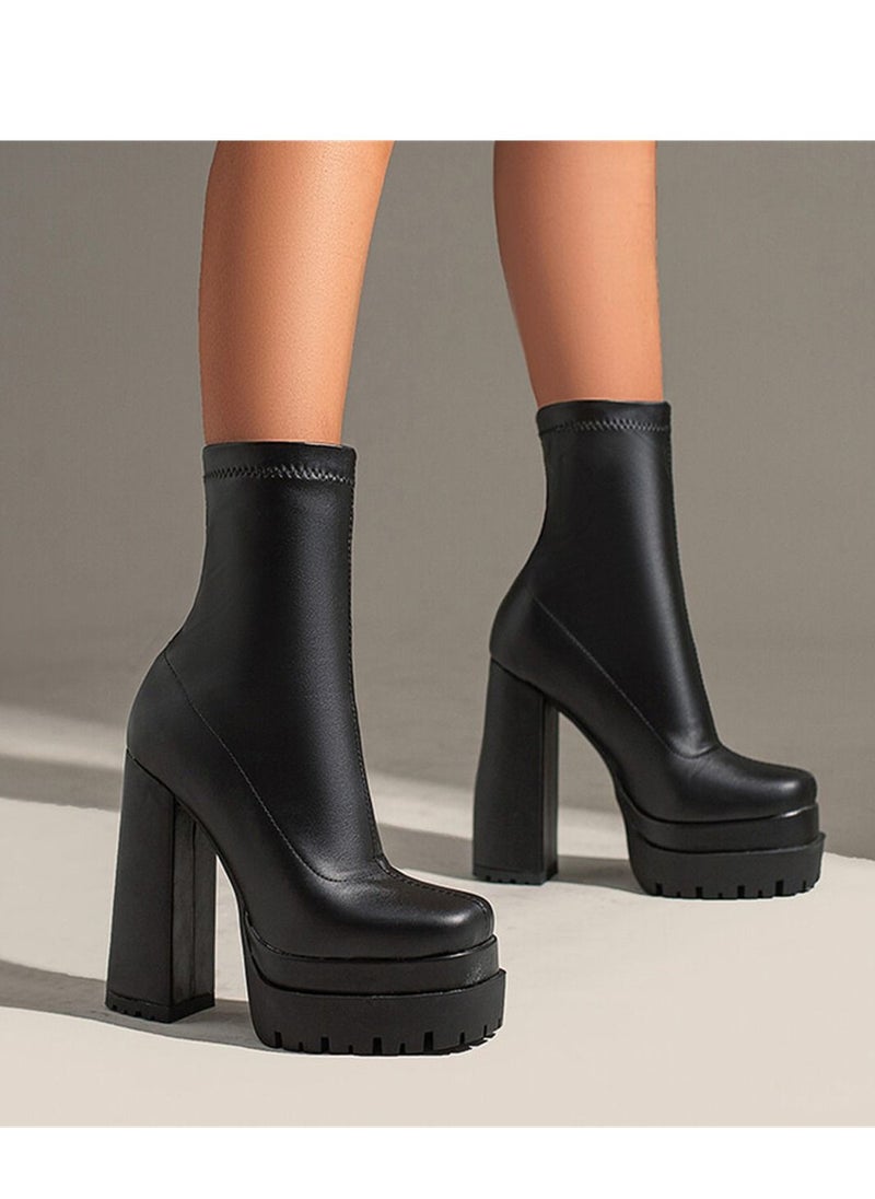 Loquat Fashion Boots For Women Black 