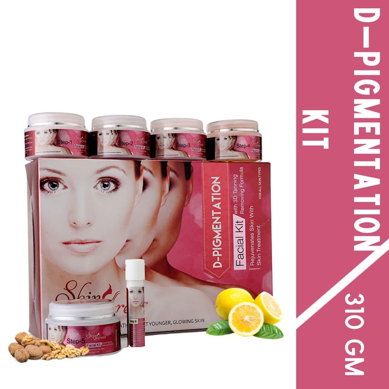 Skin Secrets DPigmentation Facial Kit Clears Blemishes Minimizes Pigmentation Refines Skin Tone 310gm Pack of 6 - Image 2