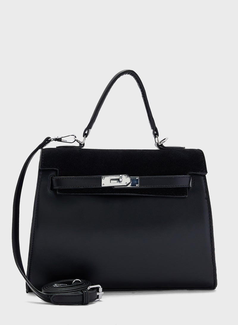 ايلا حقيبة ساتشل ببطانة من جلد الغزال - Image 1