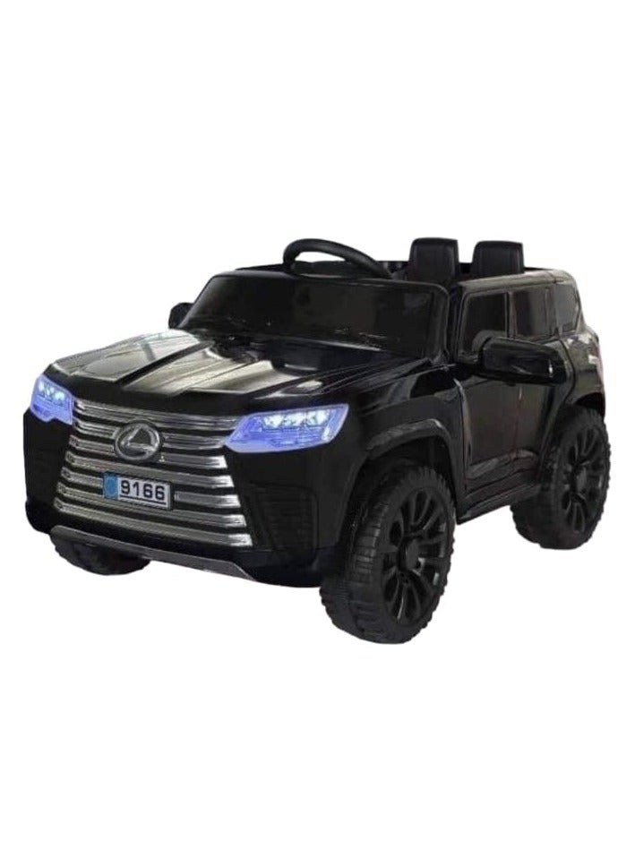 A large 4 * 4 car that can accommodate two people, a children’s ride-on car, multi-colored (black) - Image 1
