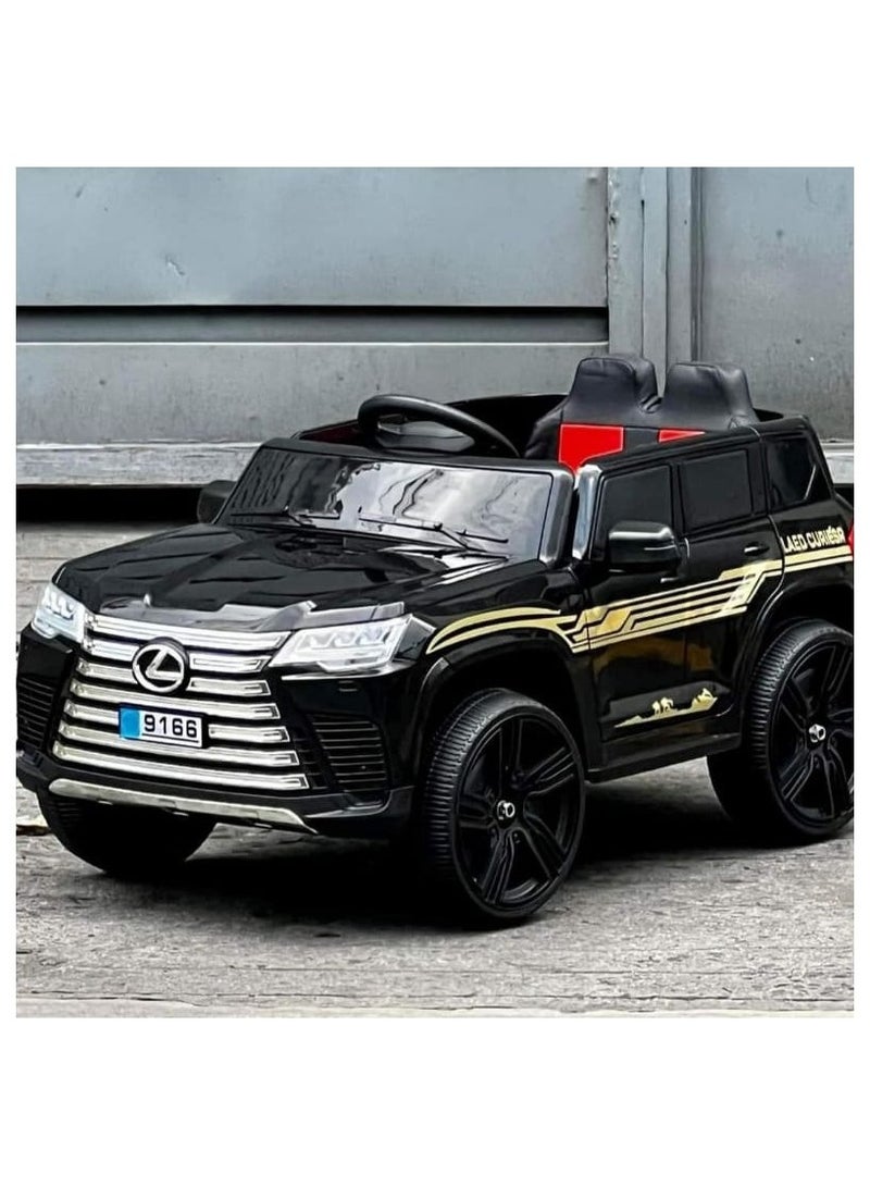 A large 4 * 4 car that can accommodate two people, a children’s ride-on car, multi-colored (black) - Image 2