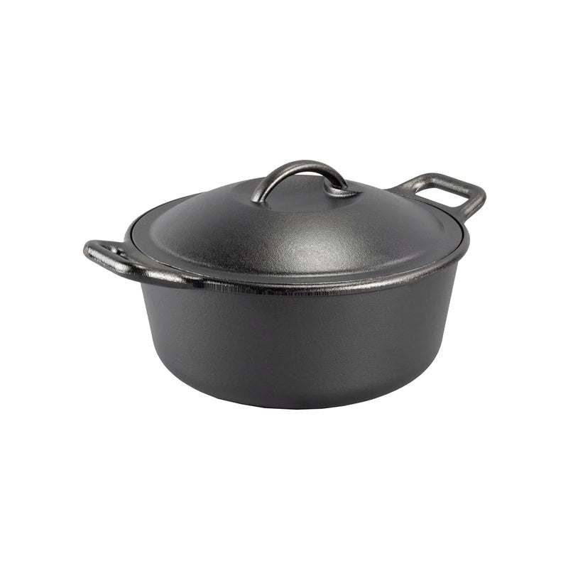 LODGE Lodge ProLogic 4 Quart Cast Iron Dutch Oven PreSeasoned Pot with SelfBasting Lid and Easy Grip Handles  - Image 1