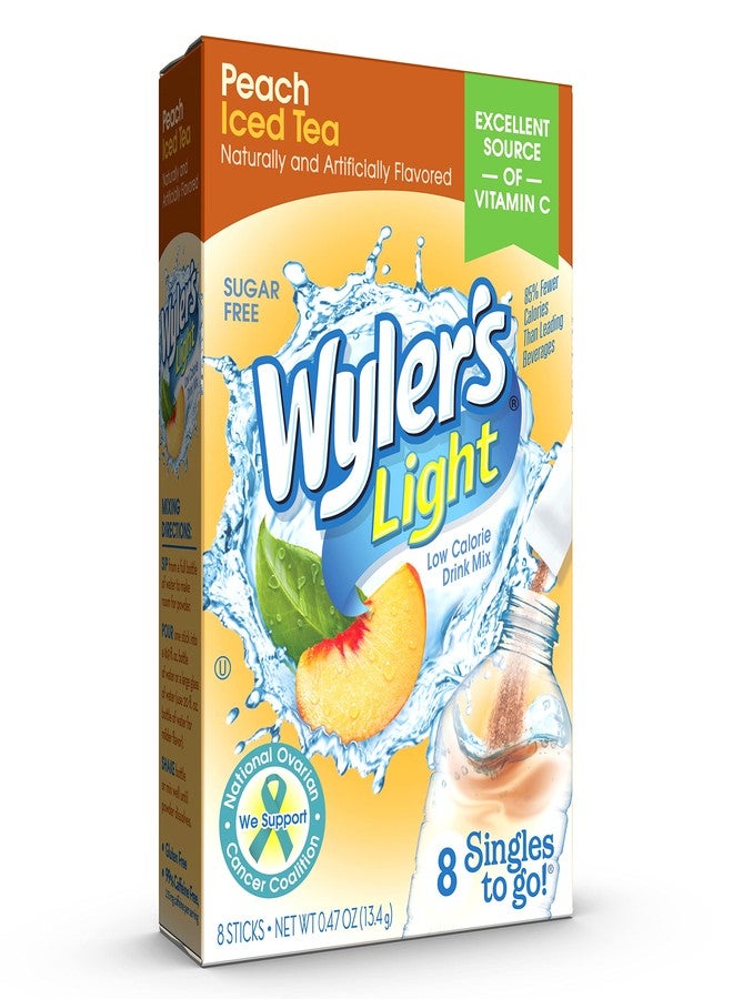 Wyler's Light Peach Iced Tea Singles To Go Drink Mix, 8 CT - Image 1